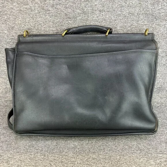 ✅VTG Coach Beekman 5266 Black Leather Briefcase Business Messenger/Laptop Bag - Picture 2 of 16